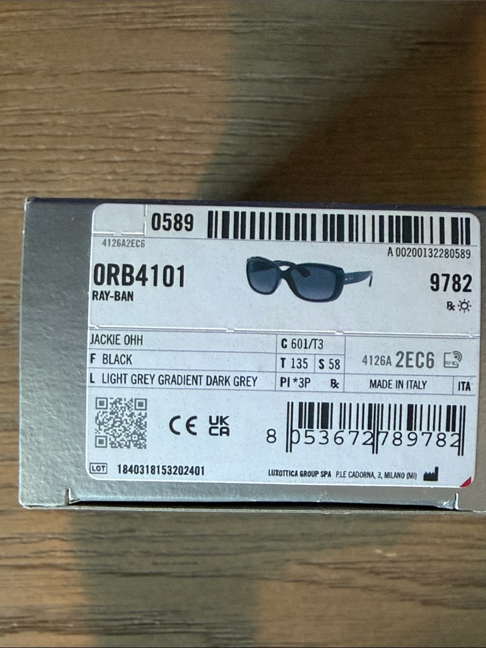 Ray-Ban Jackie -Ohh sunglasses 0RB4101 with case/box - Picture 9 of 10